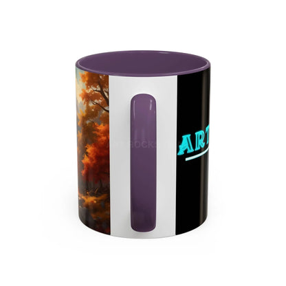 Autumn Mountain Coffee Mug — Scenic Fall Landscape Accent Mug (11/15oz) - Mug