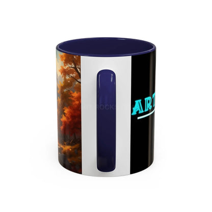 Autumn Mountain Coffee Mug — Scenic Fall Landscape Accent Mug (11/15oz) - Mug