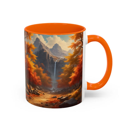 Autumn Mountain Coffee Mug — Scenic Fall Landscape Accent Mug (11/15oz) - Mug