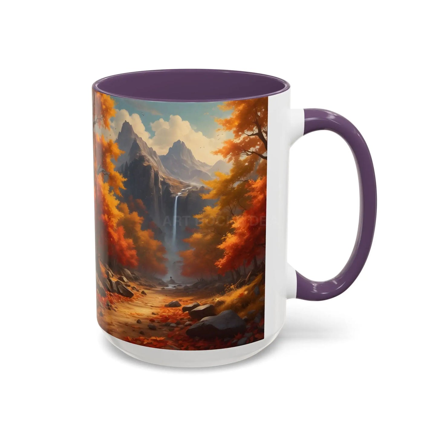 Autumn Mountain Coffee Mug — Scenic Fall Landscape Accent Mug (11/15oz) - Mug