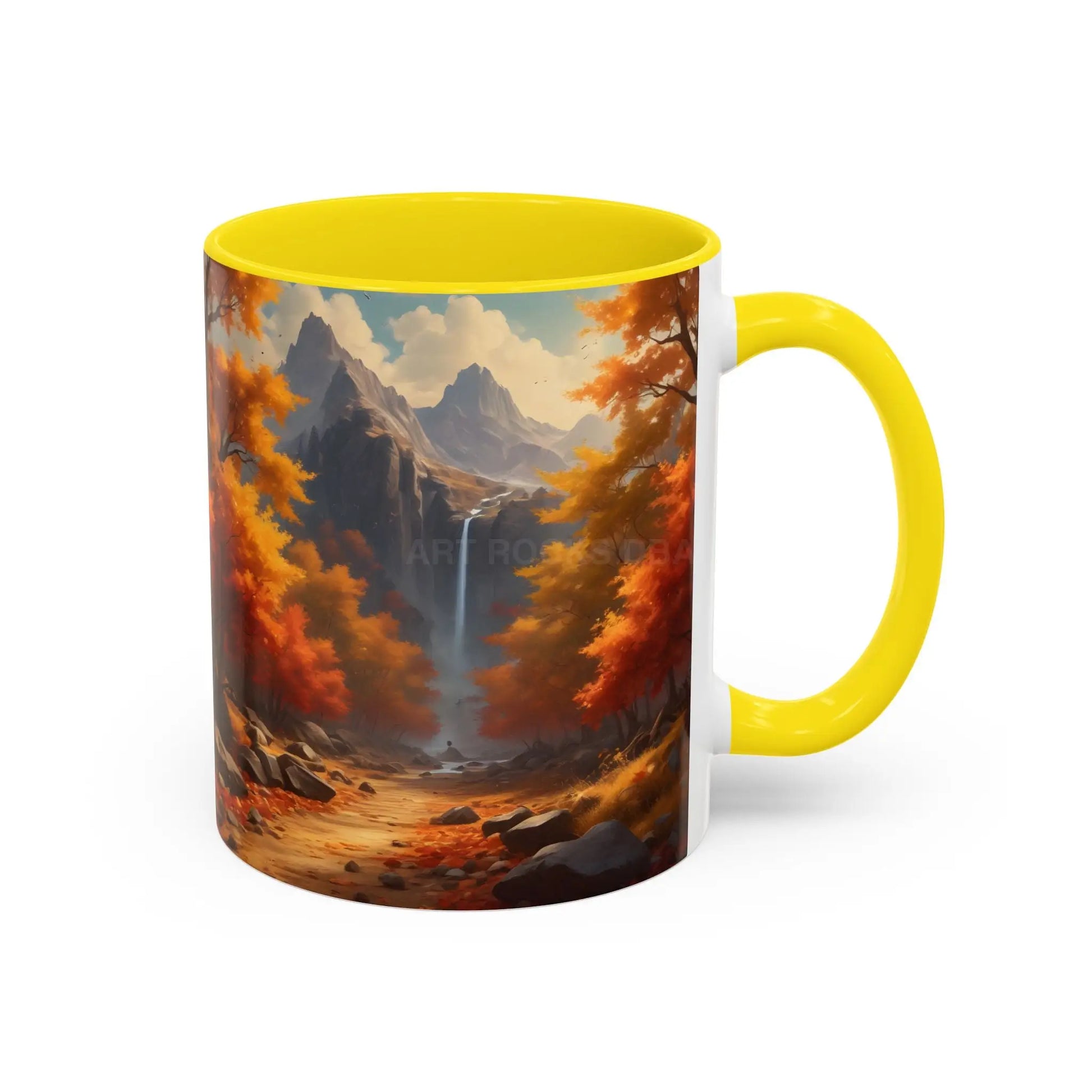 Autumn Mountain Coffee Mug — Scenic Fall Landscape Accent Mug (11/15oz) - Mug