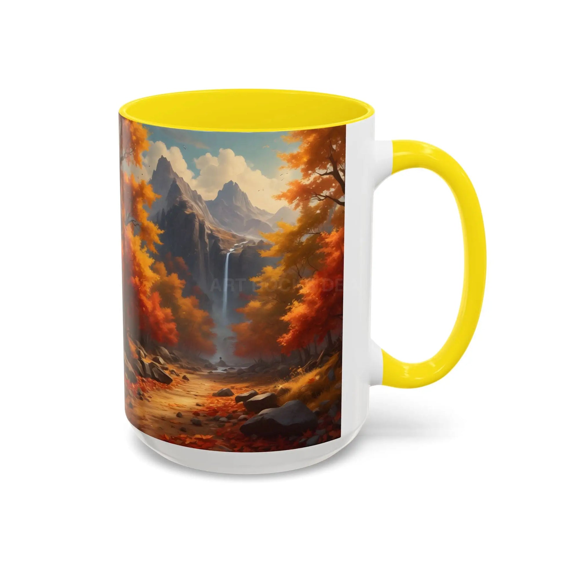 Autumn Mountain Coffee Mug — Scenic Fall Landscape Accent Mug (11/15oz) - Mug
