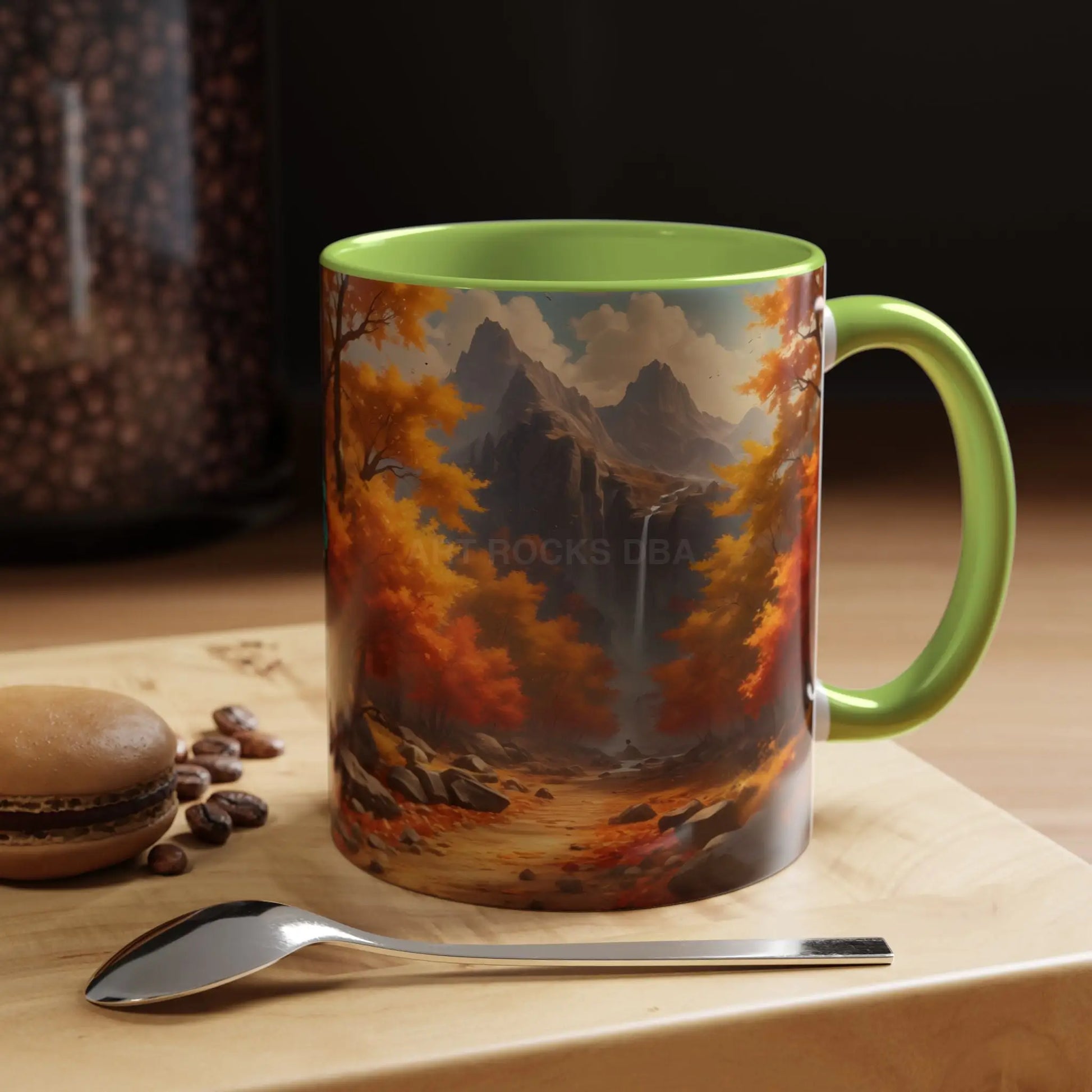 Autumn Mountain Coffee Mug — Scenic Fall Landscape Accent Mug (11/15oz) - Mug