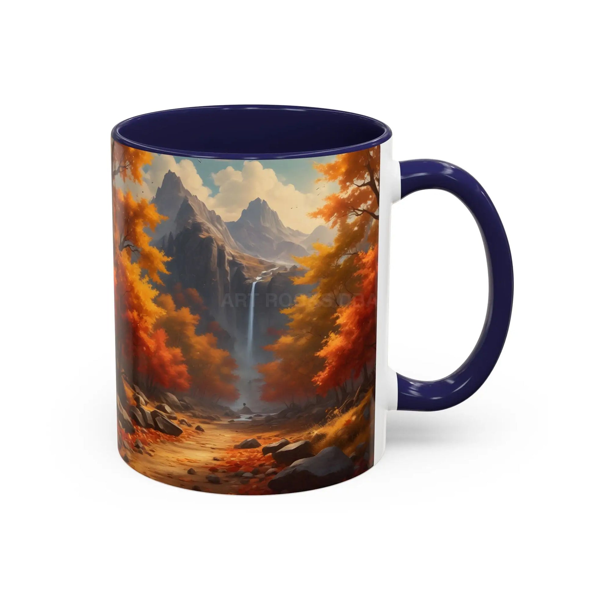 Autumn Mountain Coffee Mug — Scenic Fall Landscape Accent Mug (11/15oz) - Mug