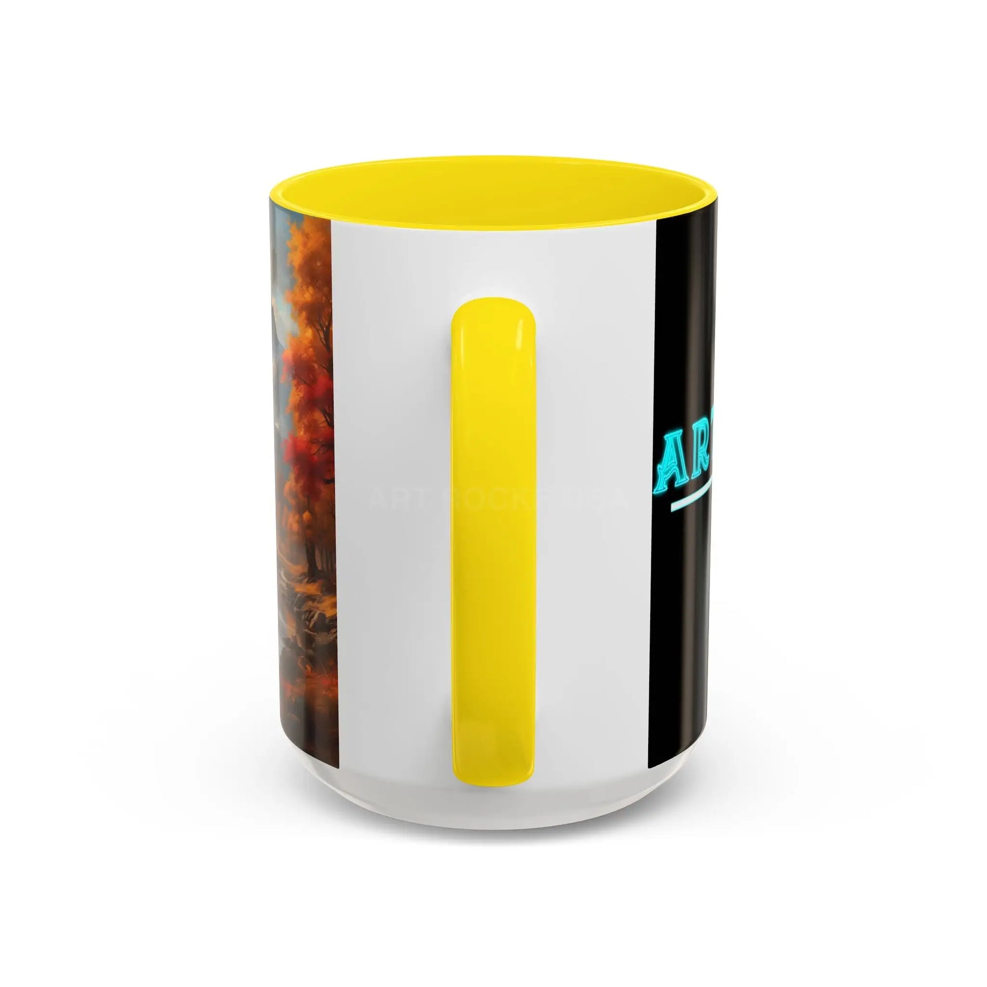 Autumn Mountain Landscape Coffee Mug — Scenic Fall River 11/15oz Accent Mug - Mug