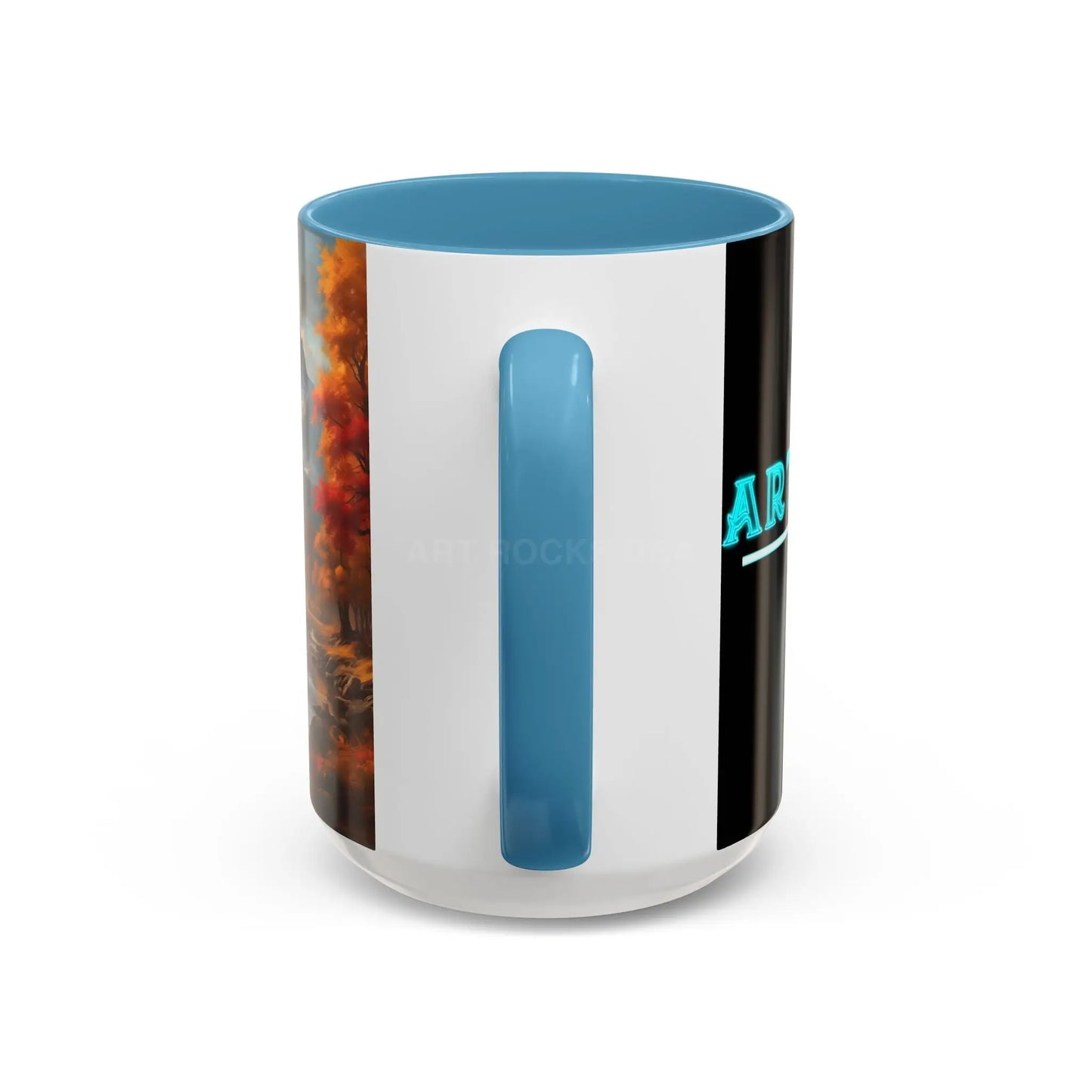 Autumn Mountain Landscape Coffee Mug — Scenic Fall River 11/15oz Accent Mug - Mug