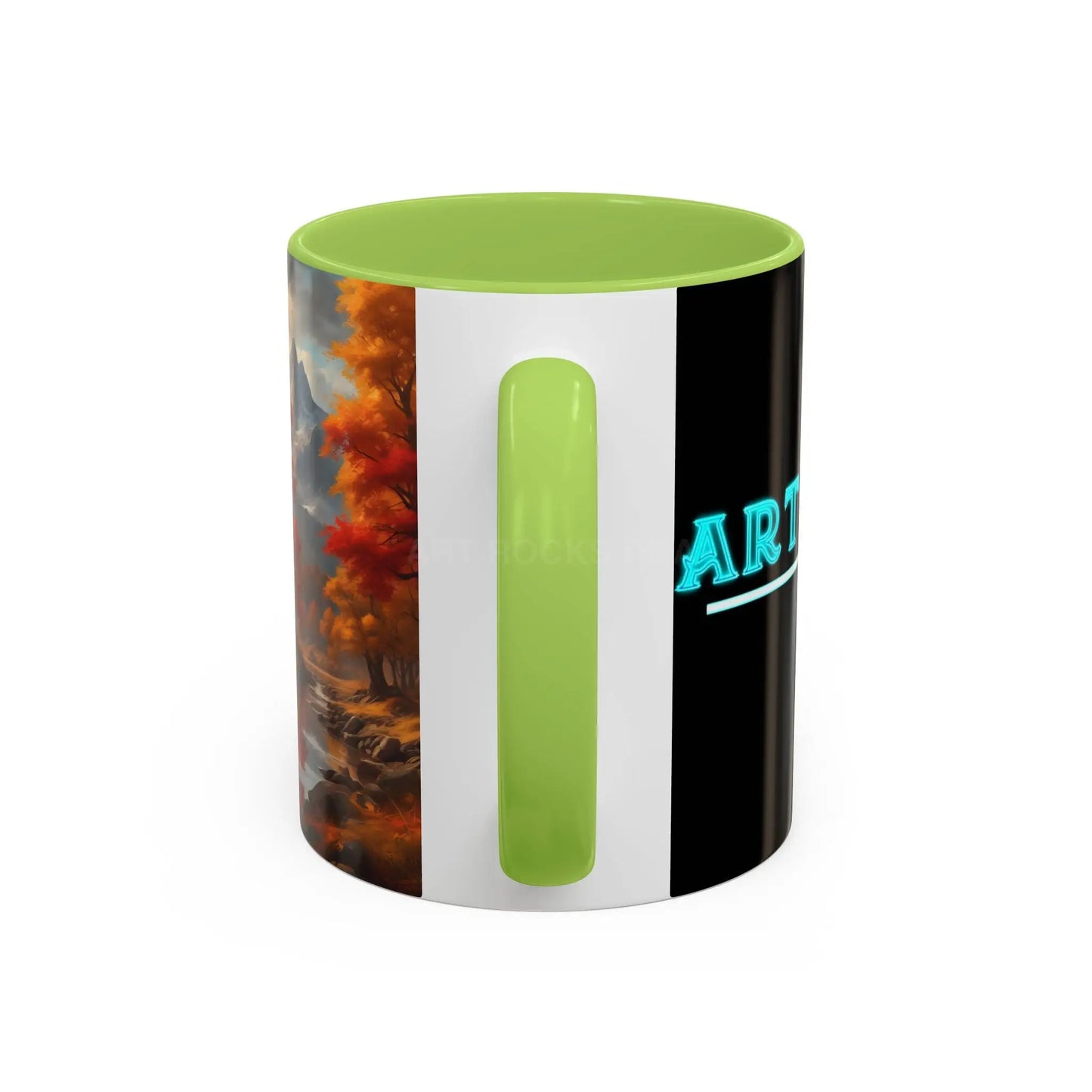 Autumn Mountain Landscape Coffee Mug — Scenic Fall River 11/15oz Accent Mug - Mug