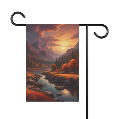 Autumn Mountain Landscape Garden Banner Outdoor Decor Seasonal Home Accent Nature-Inspired Gift Fall Decor Wall Art