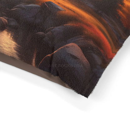 Autumn Mountain Landscape Pet Bed — Cozy Scenic Dog & Cat Pillow - Pets