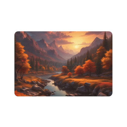 Autumn Mountains at Sunset Scenic Pet Food Mat (12x18) - 12’’ × 18’’ / Rectangle - Pets