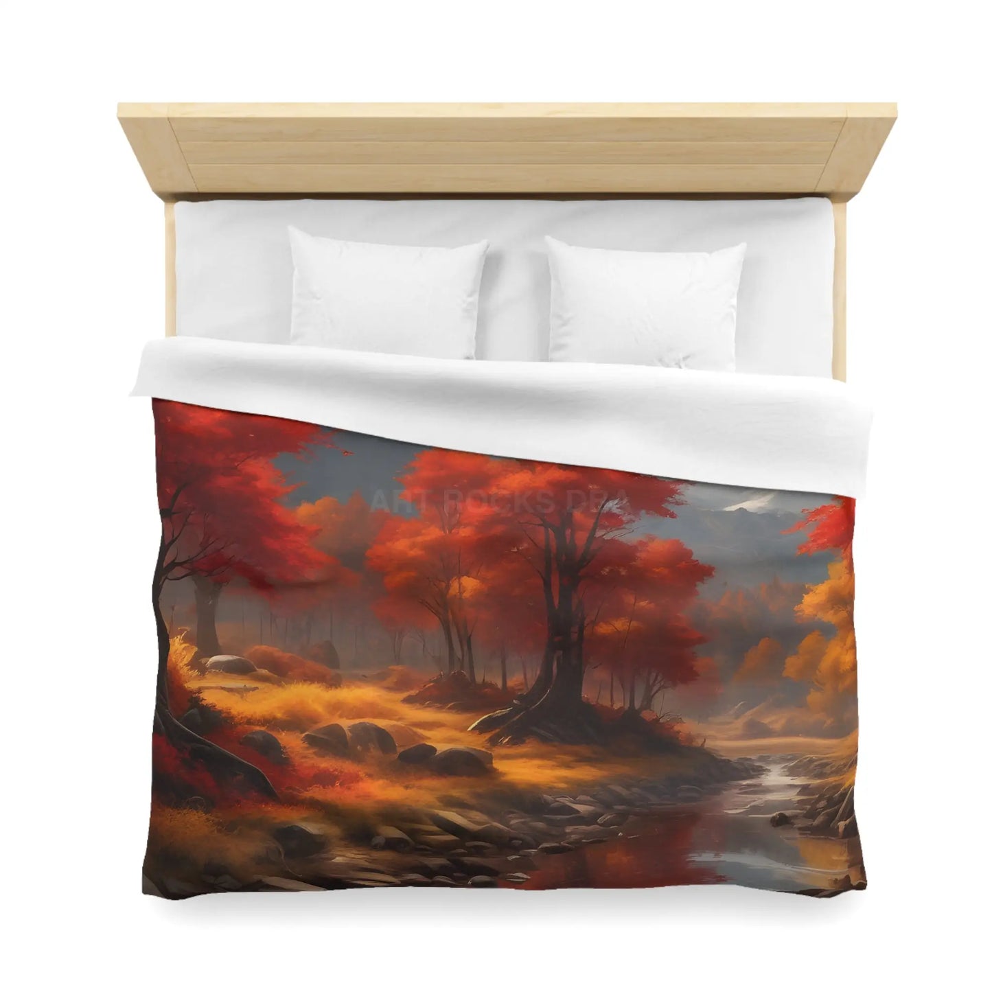 Autumn Mountains Landscape Microfiber Duvet Cover Cozy Bedroom Decor Fall Bedding Nature-themed Home Textile Gift