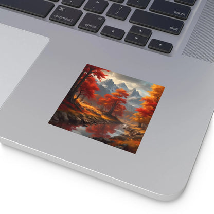 Autumn Mountains Landscape Stickers Fall Decor Nature Lover Gifts Outdoor Gear Seasonal Decorations Wall Art Aesthetic