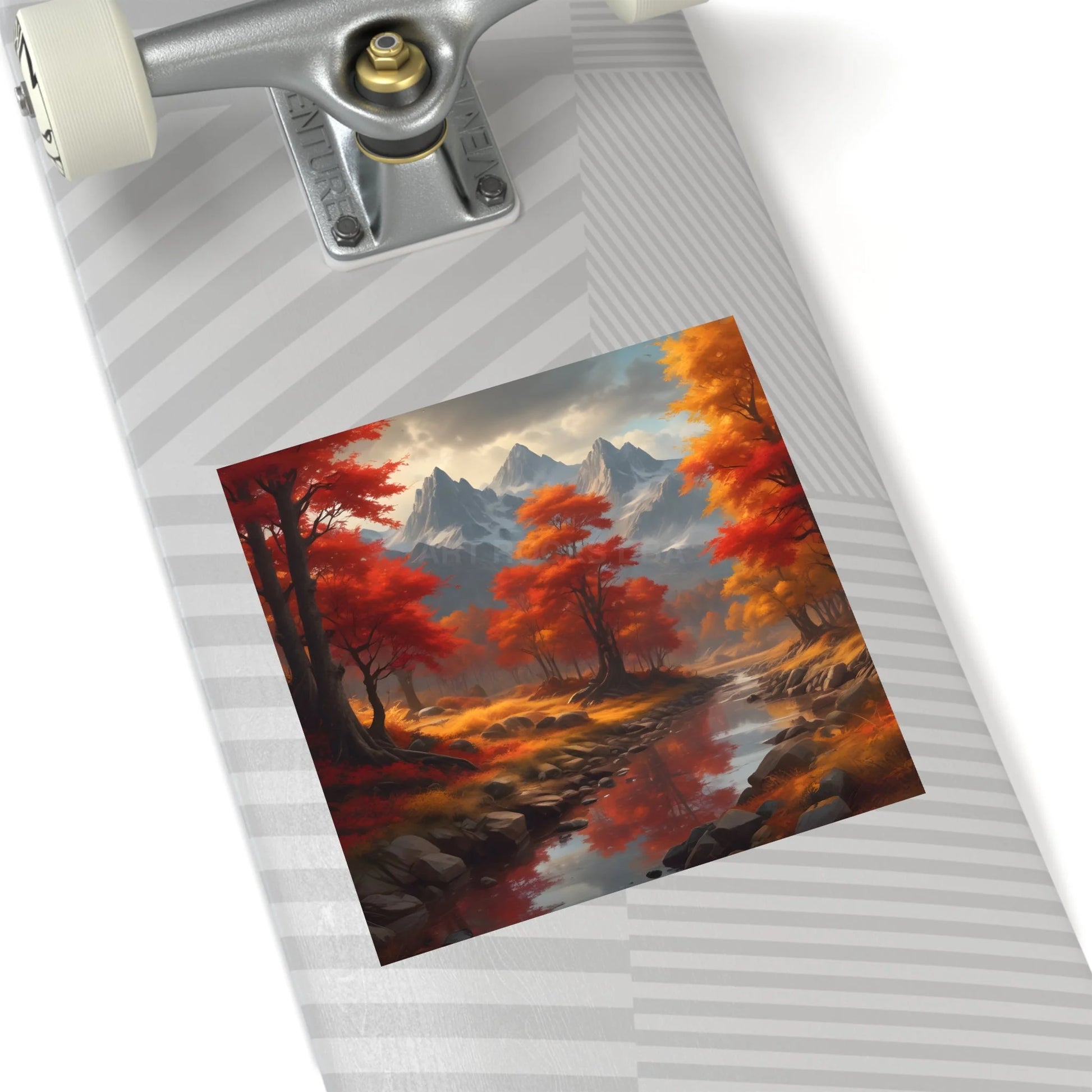 Autumn Mountains Landscape Stickers Fall Decor Nature Lover Gifts Outdoor Gear Seasonal Decorations Wall Art Aesthetic