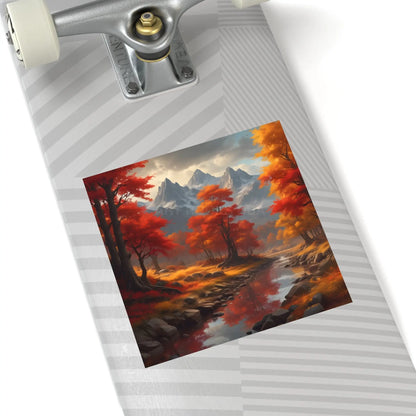 Autumn Mountains Landscape Stickers Fall Decor Nature Lover Gifts Outdoor Gear Seasonal Decorations Wall Art Aesthetic