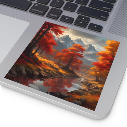 Autumn Mountains Landscape Stickers Fall Decor Nature Lover Gifts Outdoor Gear Seasonal Decorations Wall Art Aesthetic