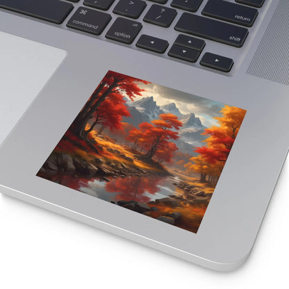 Autumn Mountains Landscape Stickers Fall Decor Nature Lover Gifts Outdoor Gear Seasonal Decorations Wall Art Aesthetic