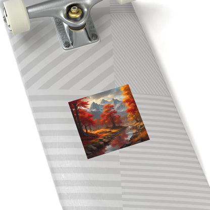 Autumn Mountains Landscape Stickers Fall Decor Nature Lover Gifts Outdoor Gear Seasonal Decorations Wall Art Aesthetic