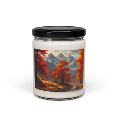 Autumn Mountaintop Scented Soy Candle | Cozy Fall Decor Aromatherapy Gift Nature Vibe Home Fragrance Eco-Friendly