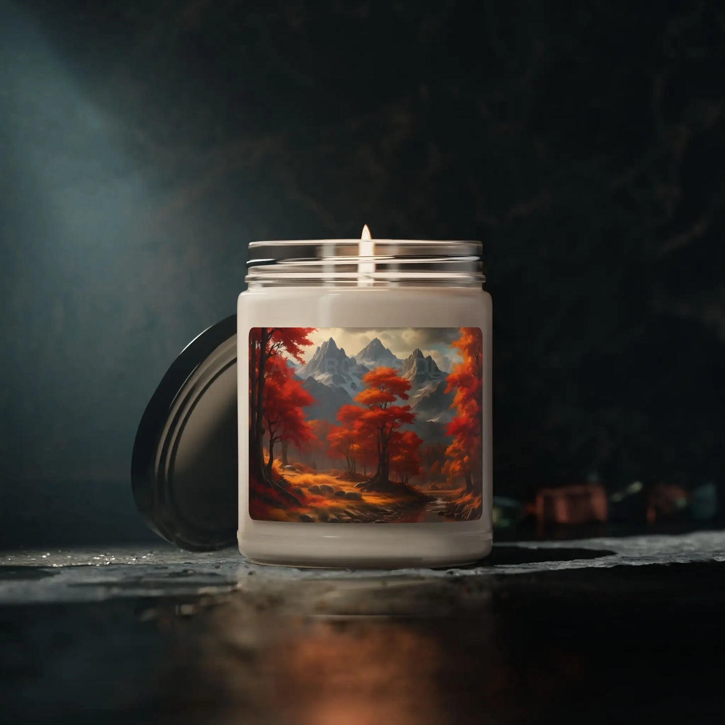 Autumn Mountaintop Scented Soy Candle | Cozy Fall Decor Aromatherapy Gift Nature Vibe Home Fragrance Eco-Friendly