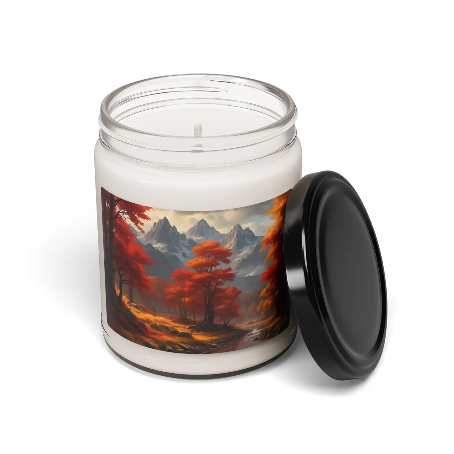 Autumn Mountaintop Scented Soy Candle | Cozy Fall Decor Aromatherapy Gift Nature Vibe Home Fragrance Eco-Friendly