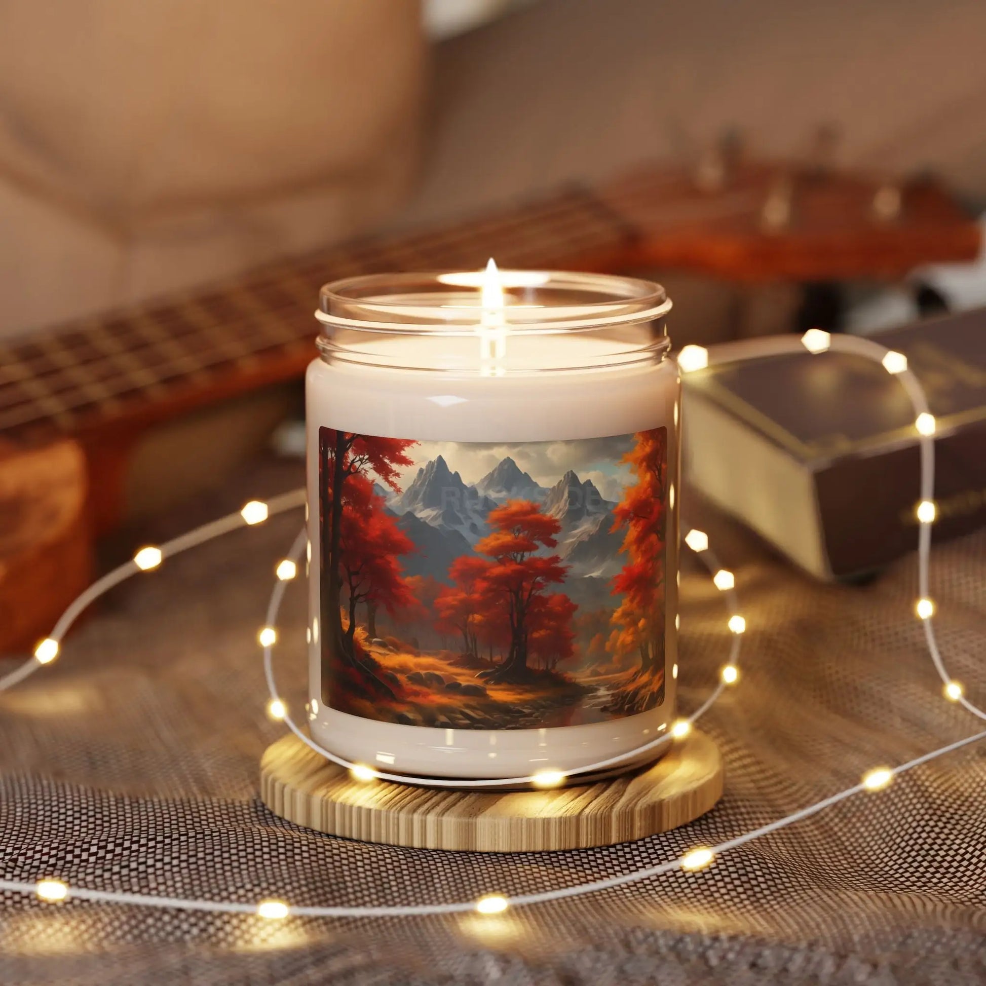 Autumn Mountaintop Scented Soy Candle | Cozy Fall Decor Aromatherapy Gift Nature Vibe Home Fragrance Eco-Friendly