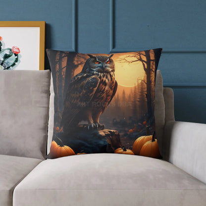 Autumn Owl Decorative Pillow | Cozy Fall Home Decor Halloween Accent Perfect Gift for Nature Lovers Throw Pillow