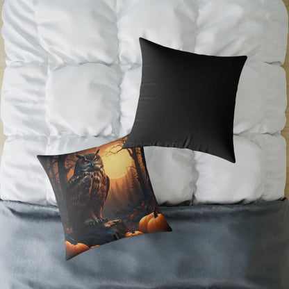 Autumn Owl Decorative Pillow | Cozy Fall Home Decor Halloween Accent Perfect Gift for Nature Lovers Throw Pillow