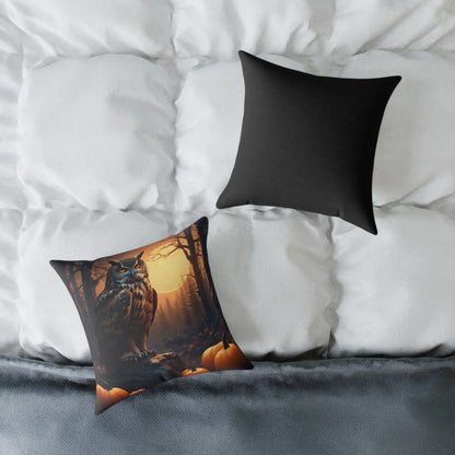 Autumn Owl Decorative Pillow | Cozy Fall Home Decor Halloween Accent Perfect Gift for Nature Lovers Throw Pillow
