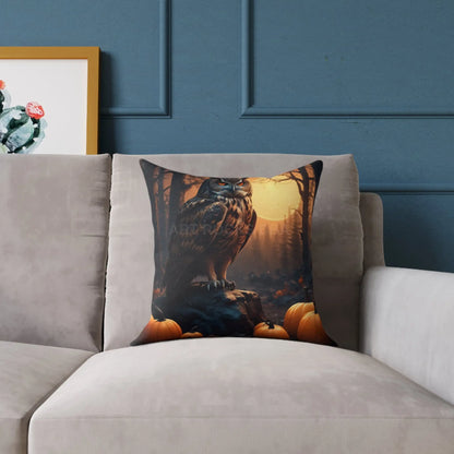 Autumn Owl Decorative Pillow | Cozy Fall Home Decor Halloween Accent Perfect Gift for Nature Lovers Throw Pillow
