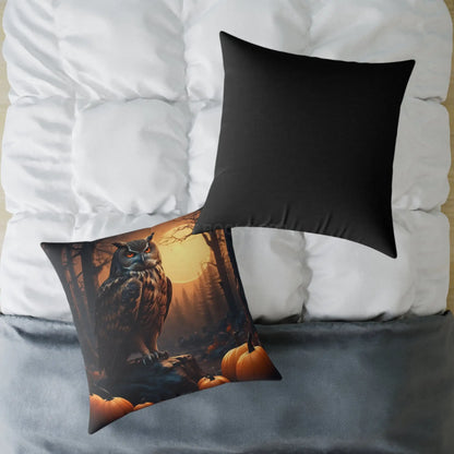 Autumn Owl Decorative Pillow | Cozy Fall Home Decor Halloween Accent Perfect Gift for Nature Lovers Throw Pillow