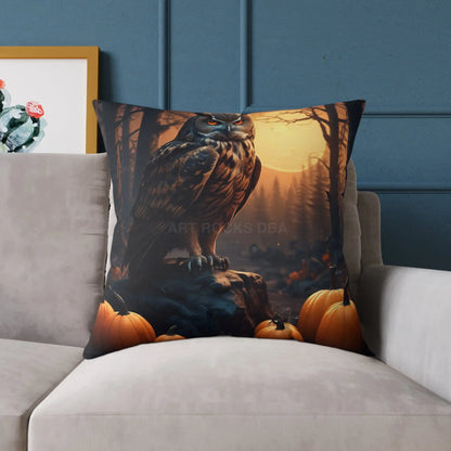 Autumn Owl Decorative Pillow | Cozy Fall Home Decor Halloween Accent Perfect Gift for Nature Lovers Throw Pillow