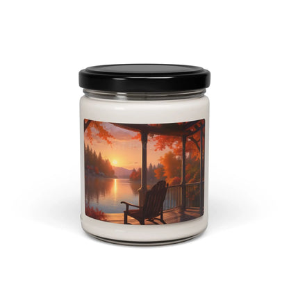 Autumn Porch Serenity Scented Candle | Cozy Candle Gift for Fall | Relaxing Home Decor Thanksgiving Decoration