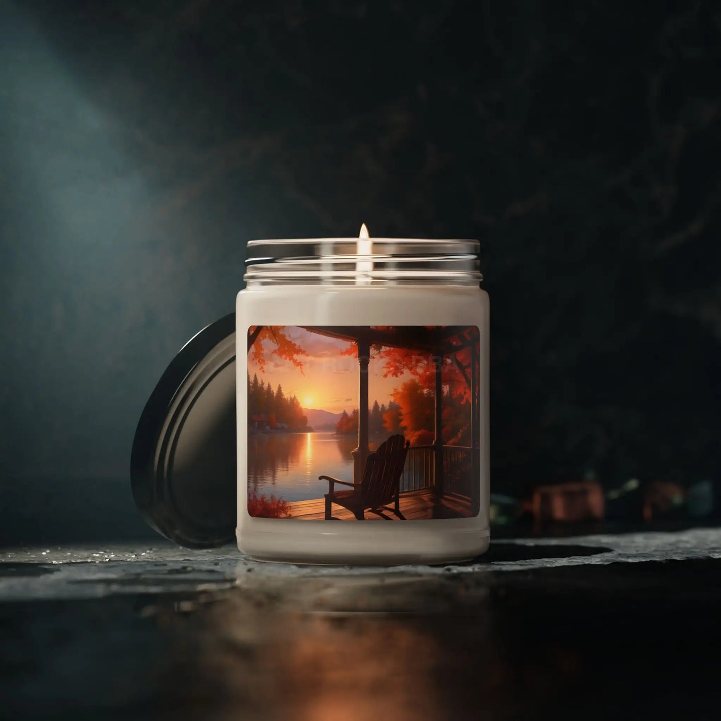 Autumn Porch Serenity Scented Candle | Cozy Candle Gift for Fall | Relaxing Home Decor Thanksgiving Decoration