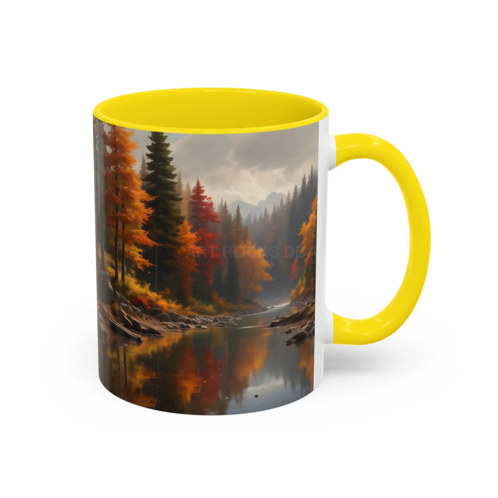 Autumn River Coffee Mug - Scenic Fall Landscape Accent Mug (11/15oz) - Mug