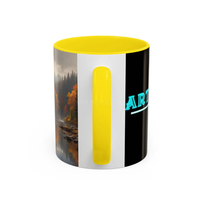 Autumn River Coffee Mug - Scenic Fall Landscape Accent Mug (11/15oz) - Mug