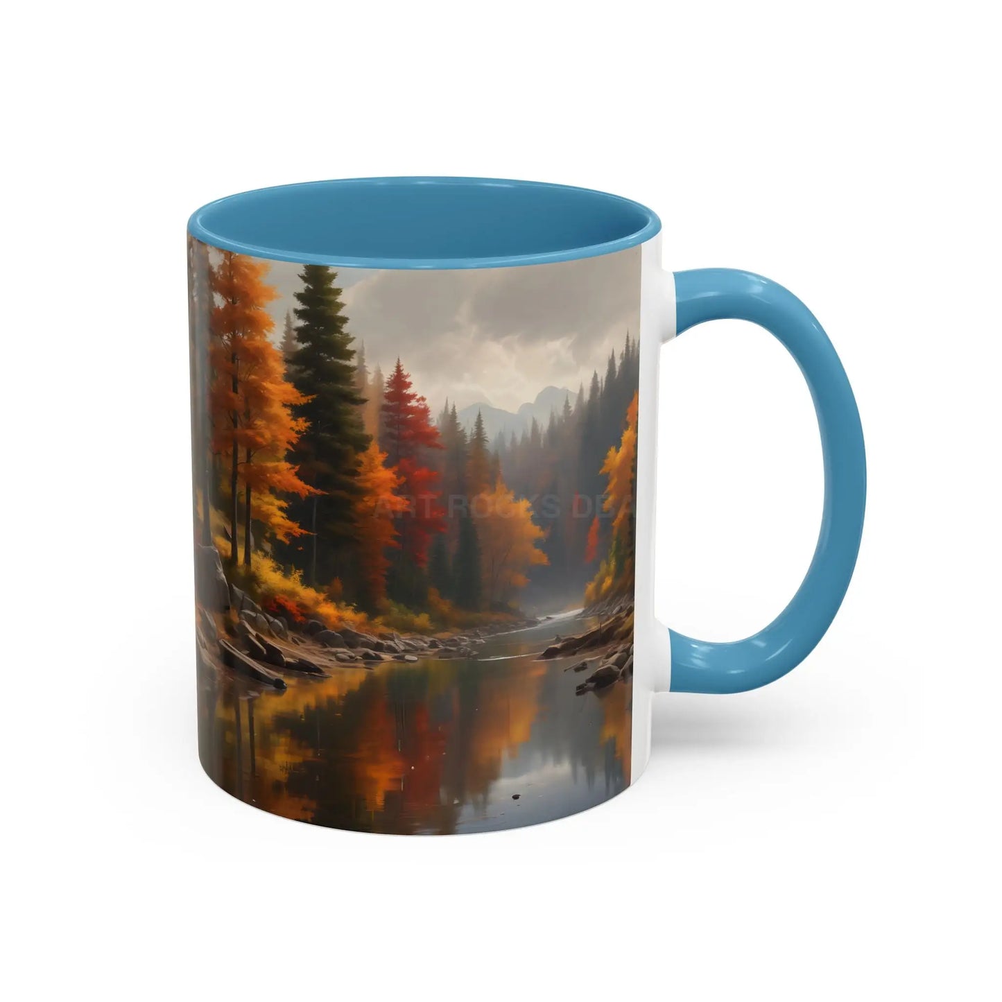 Autumn River Coffee Mug - Scenic Fall Landscape Accent Mug (11/15oz) - Mug