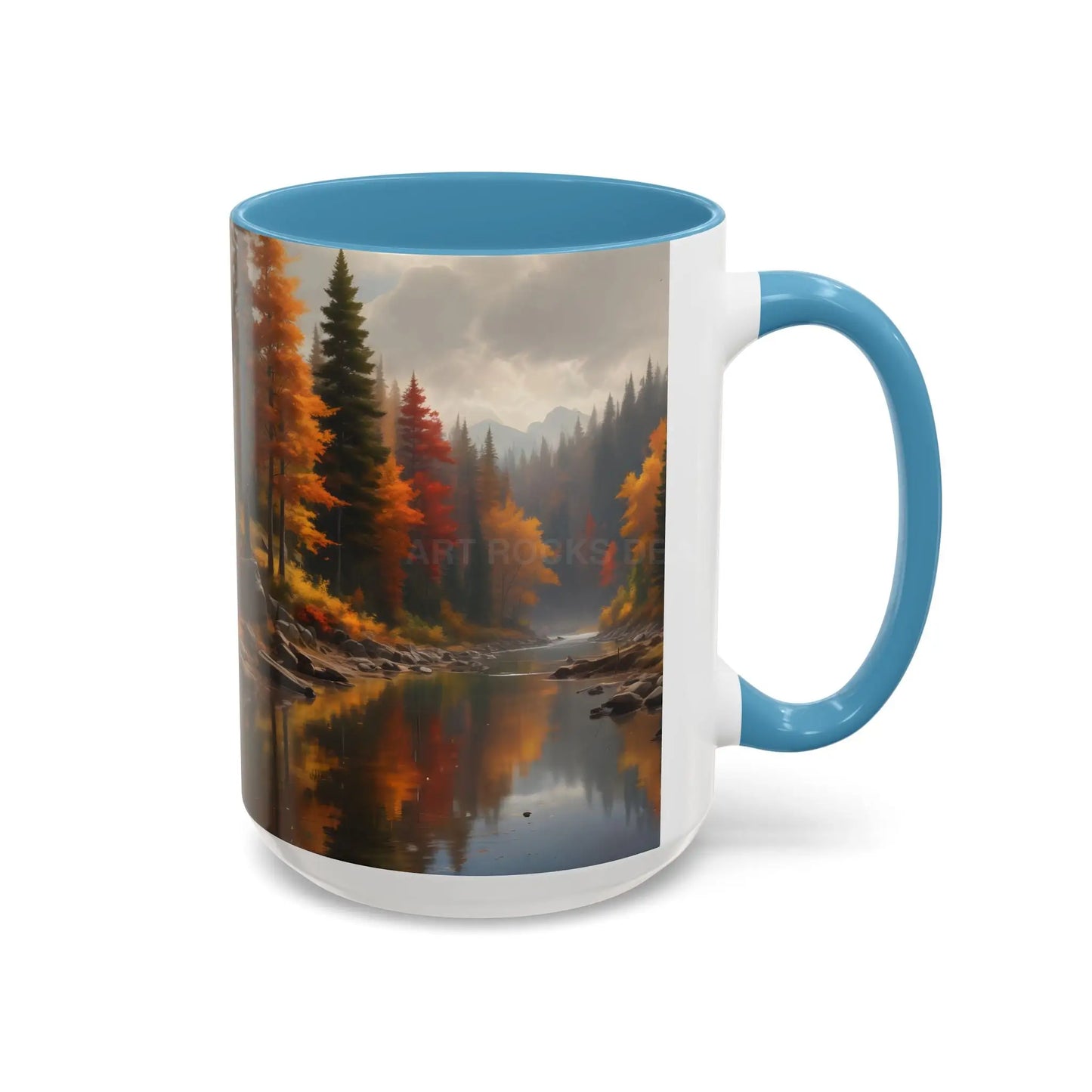 Autumn River Coffee Mug - Scenic Fall Landscape Accent Mug (11/15oz) - Mug
