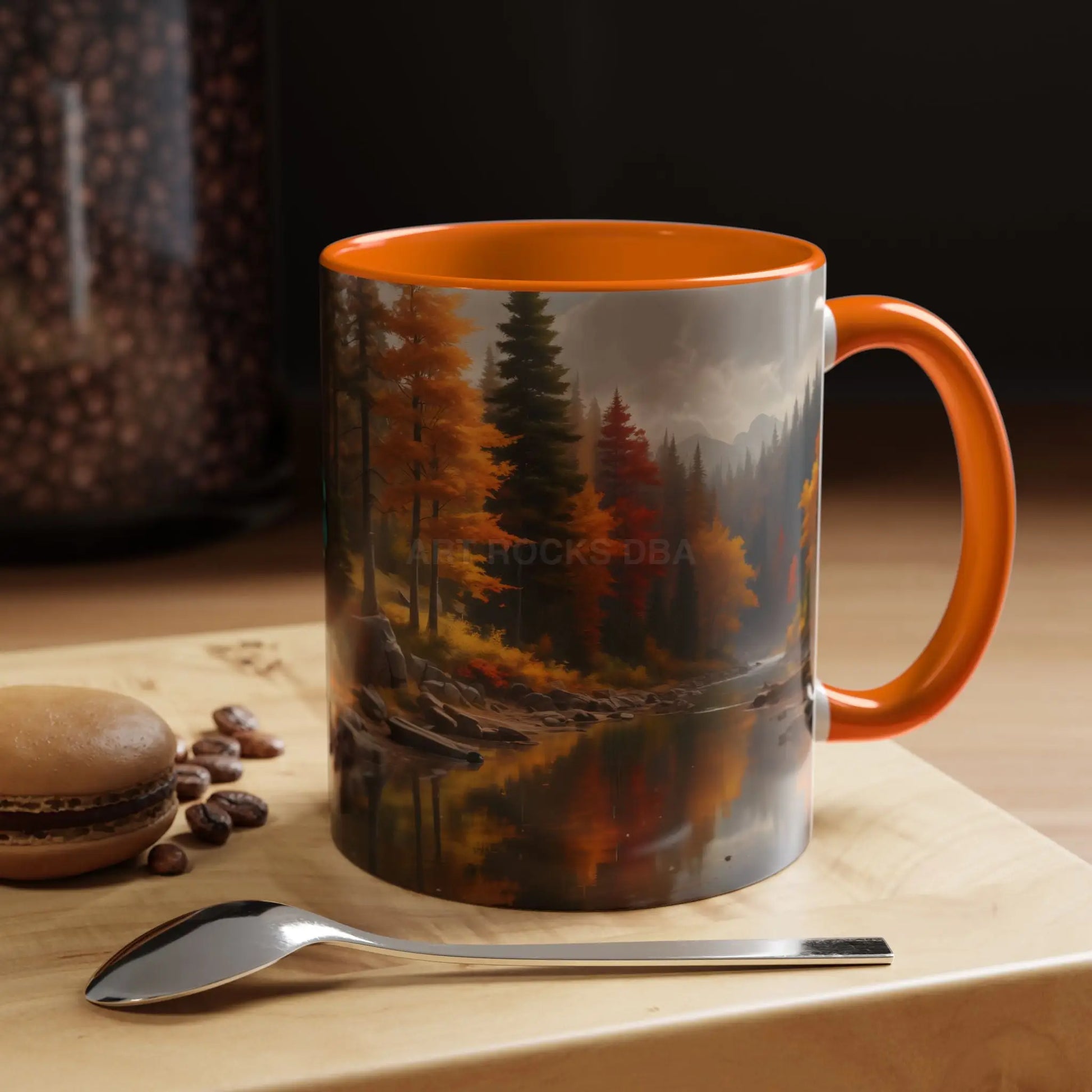 Autumn River Coffee Mug - Scenic Fall Landscape Accent Mug (11/15oz) - Mug