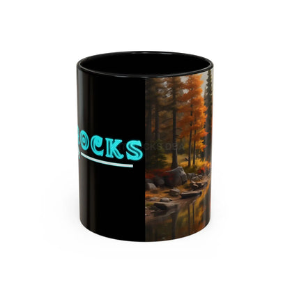 Autumn River Coffee Mug - Scenic Fall Landscape Accent Mug (11/15oz) - Mug