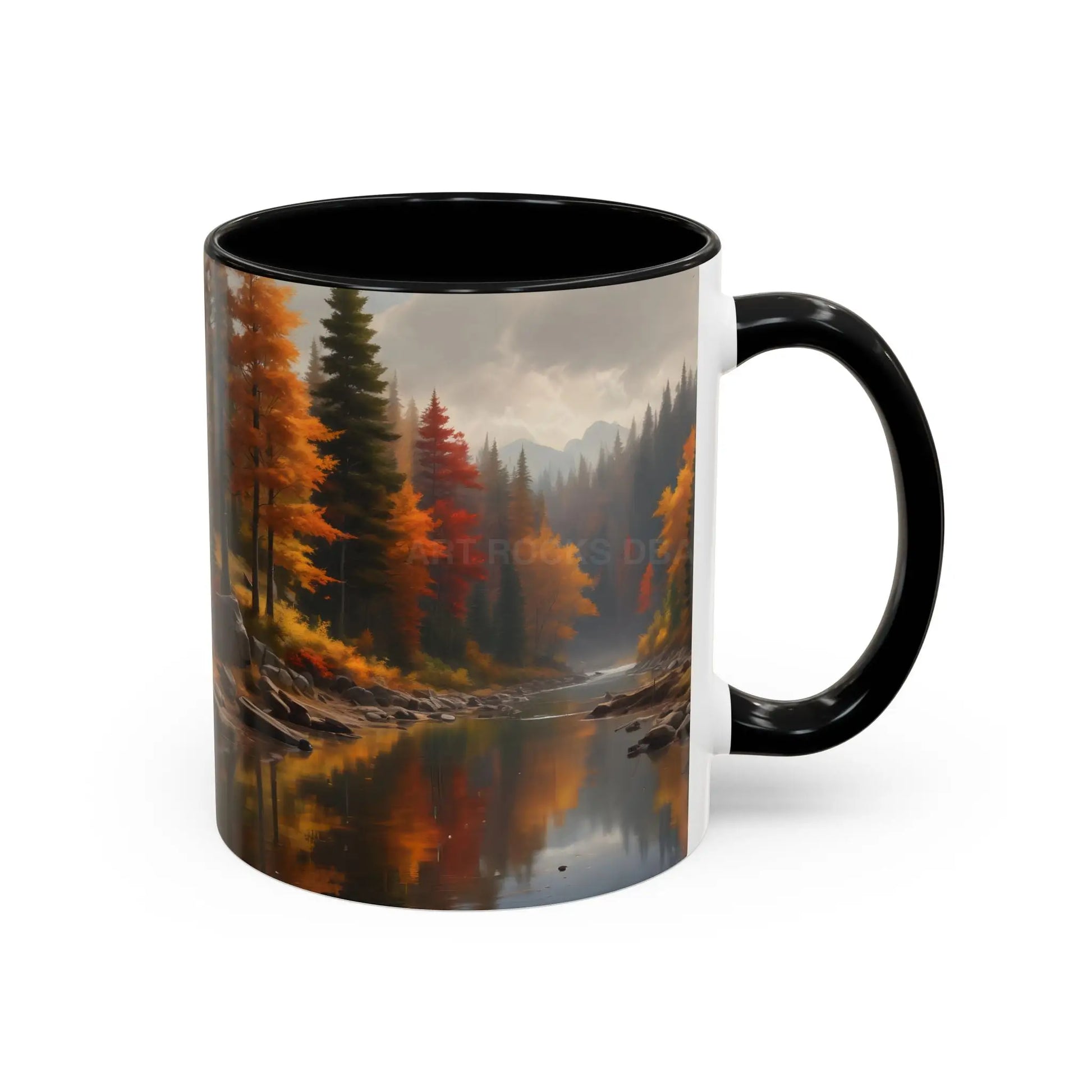 Autumn River Coffee Mug - Scenic Fall Landscape Accent Mug (11/15oz) - Mug