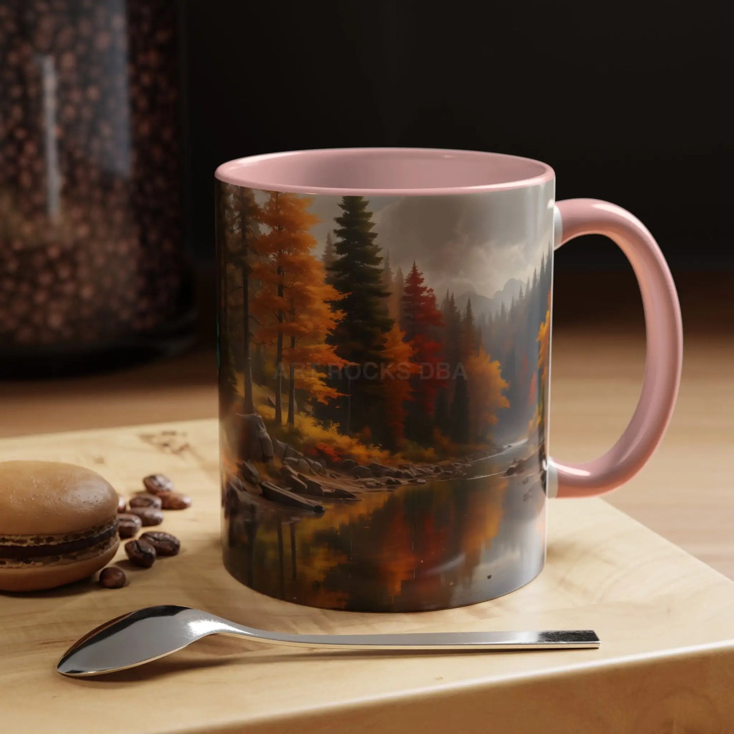 Autumn River Coffee Mug - Scenic Fall Landscape Accent Mug (11/15oz) - Mug