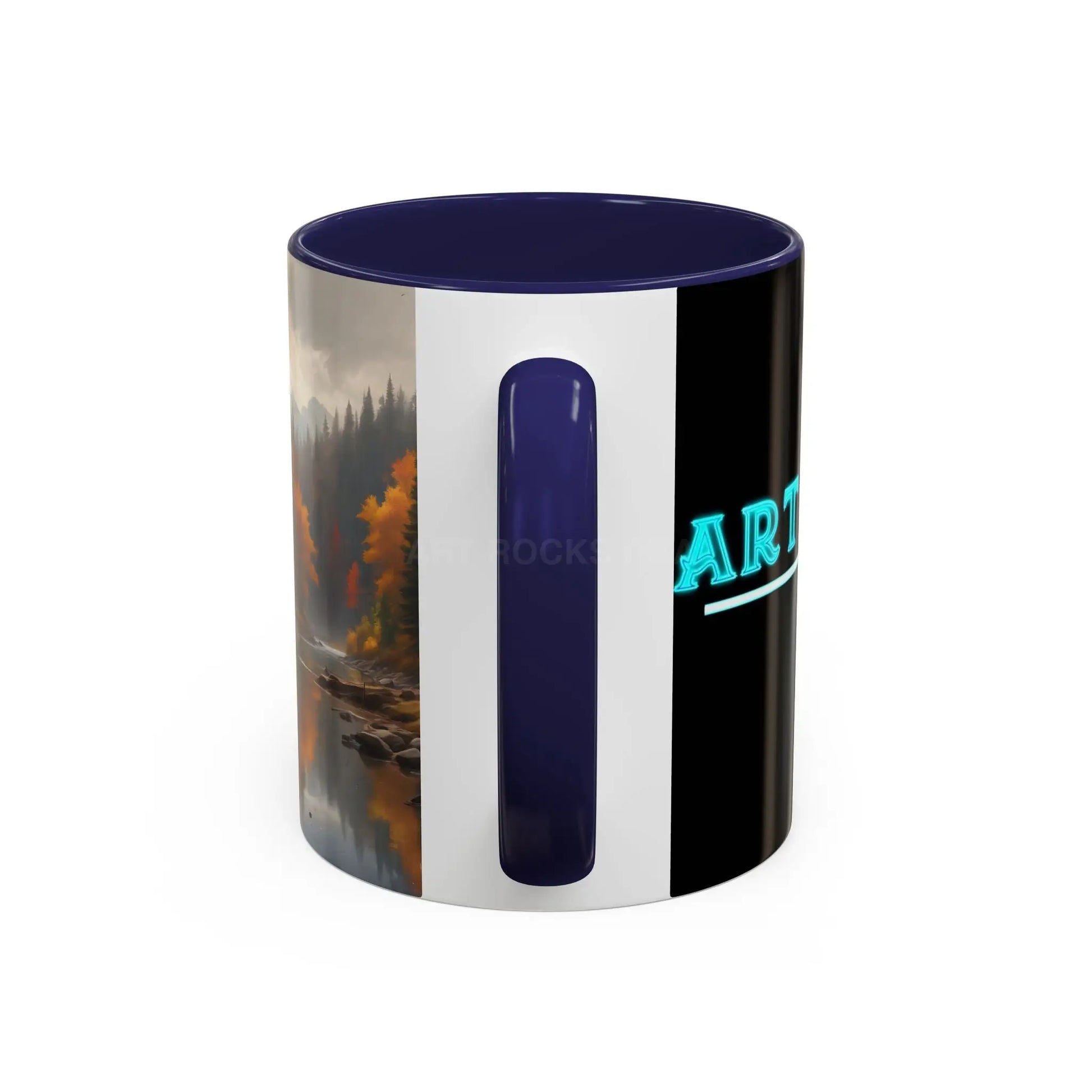 Autumn River Coffee Mug - Scenic Fall Landscape Accent Mug (11/15oz) - Mug