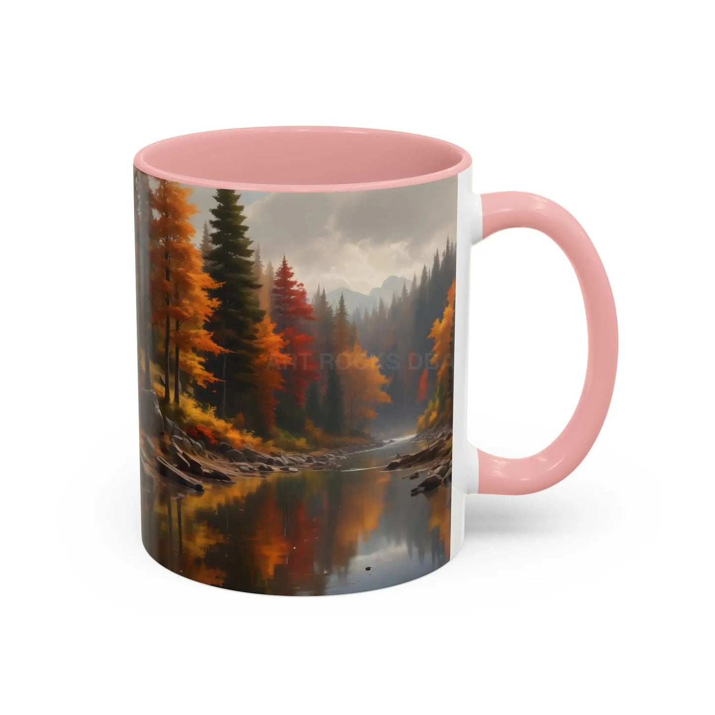 Autumn River Coffee Mug - Scenic Fall Landscape Accent Mug (11/15oz) - Mug