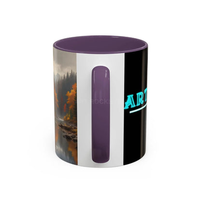 Autumn River Coffee Mug - Scenic Fall Landscape Accent Mug (11/15oz) - Mug