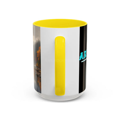 Autumn River Coffee Mug - Scenic Fall Landscape Accent Mug (11/15oz) - Mug