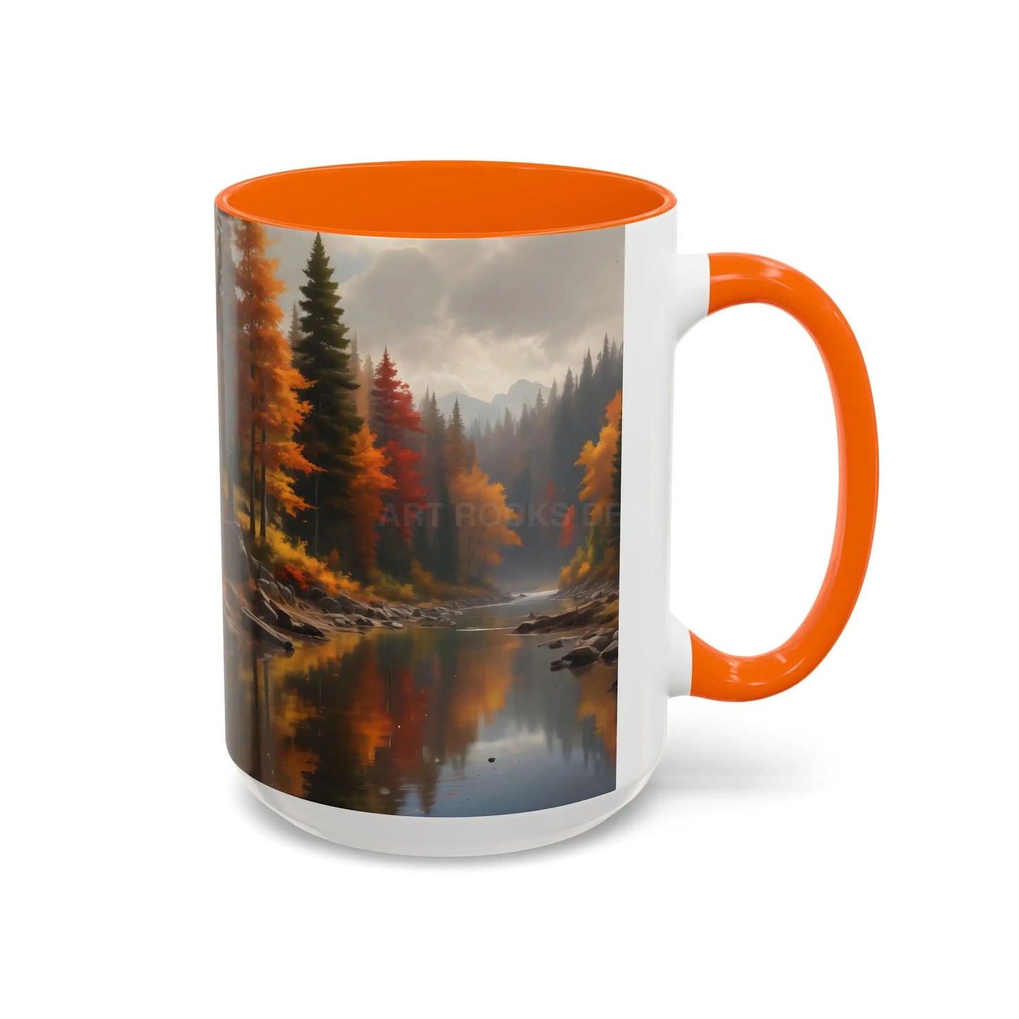 Autumn River Coffee Mug - Scenic Fall Landscape Accent Mug (11/15oz) - Mug