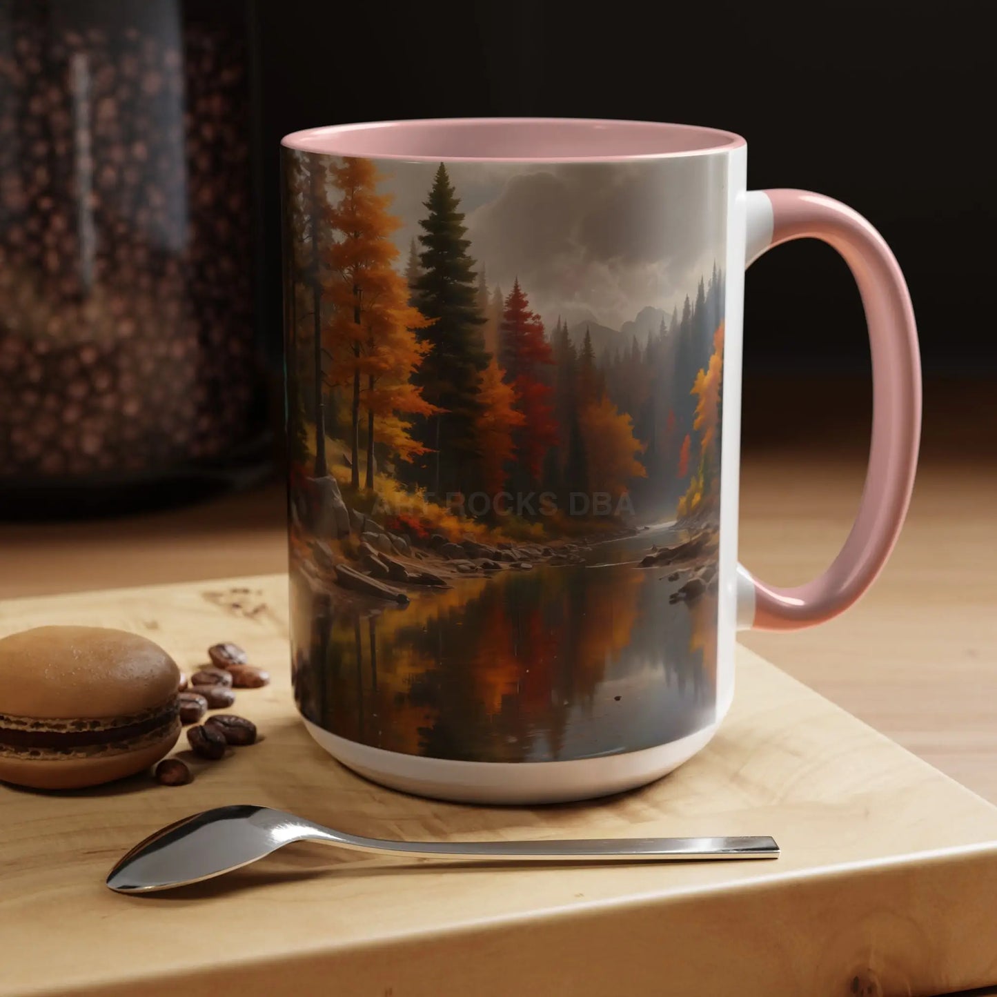Autumn River Coffee Mug - Scenic Fall Landscape Accent Mug (11/15oz) - Mug