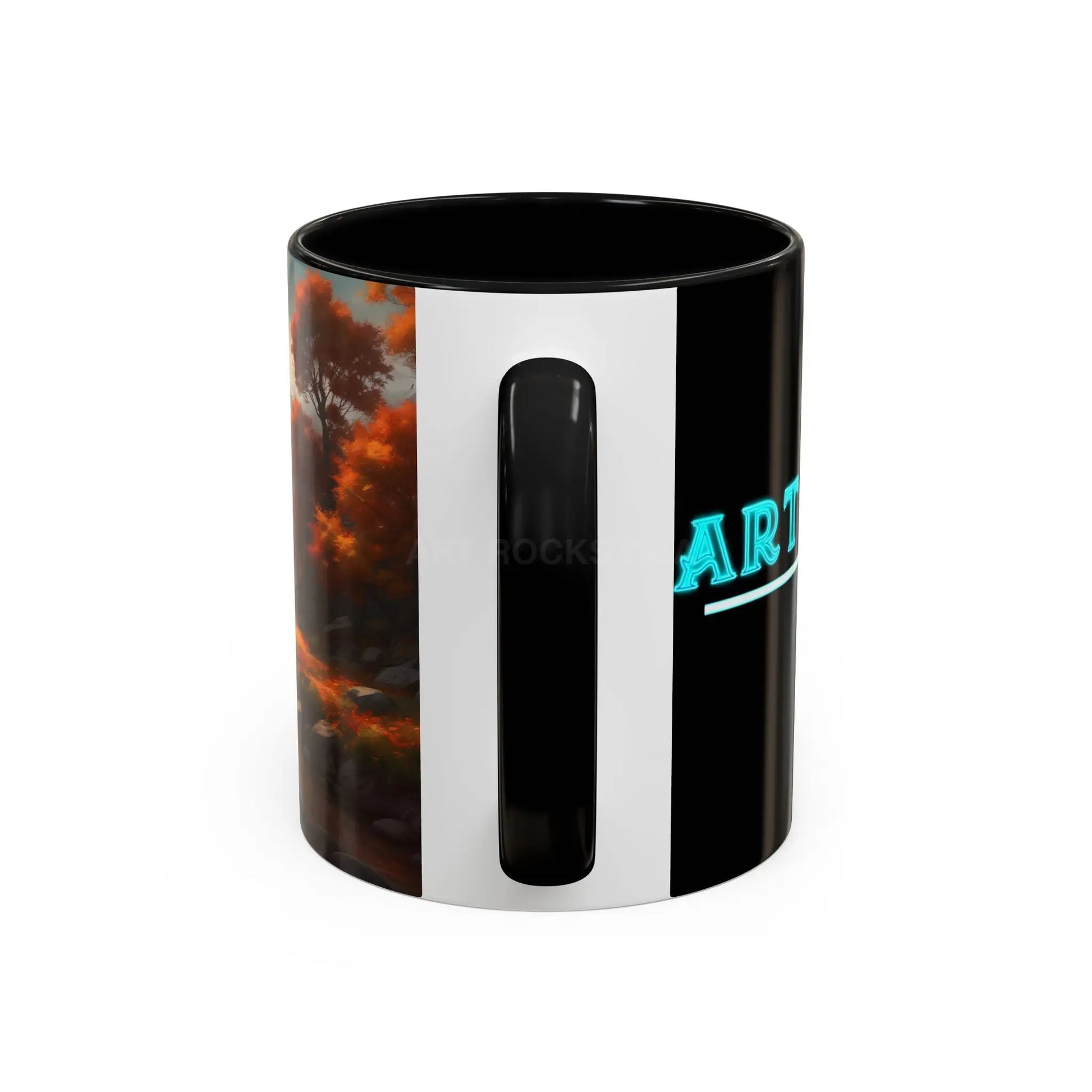 Autumn River Landscape Accent Coffee Mug – Scenic Fall Cabin Decor (11/15oz) - Mug