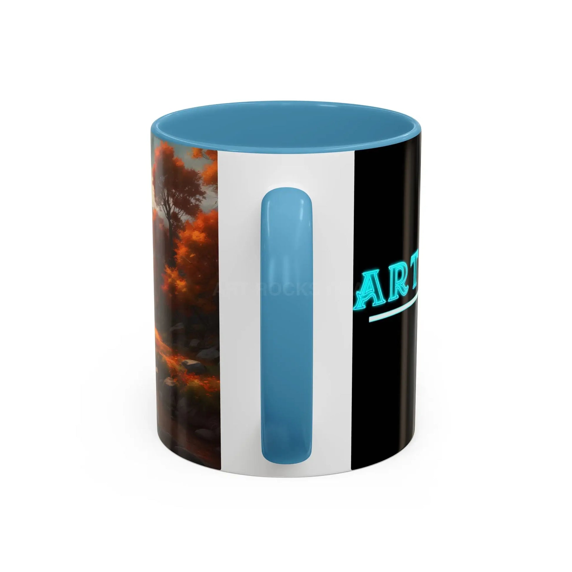 Autumn River Landscape Accent Coffee Mug – Scenic Fall Cabin Decor (11/15oz) - Mug