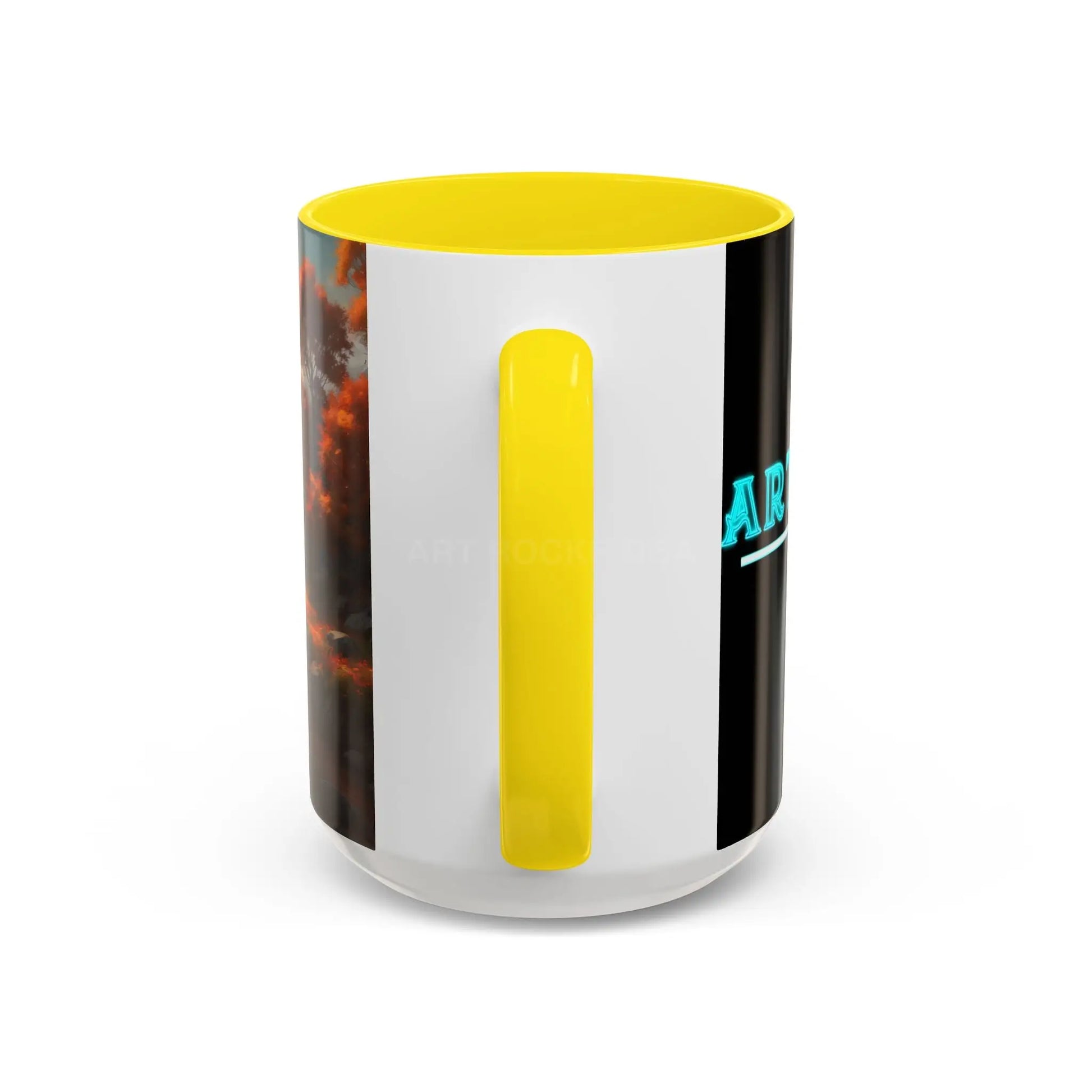 Autumn River Landscape Accent Coffee Mug – Scenic Fall Cabin Decor (11/15oz) - Mug